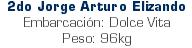 2do Jorge Arturo Elizando Embarcación: Dolce Vita Peso: 96kg